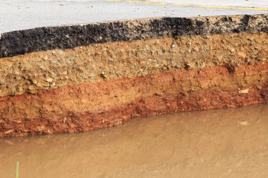 bozuk asfalt aşınmış