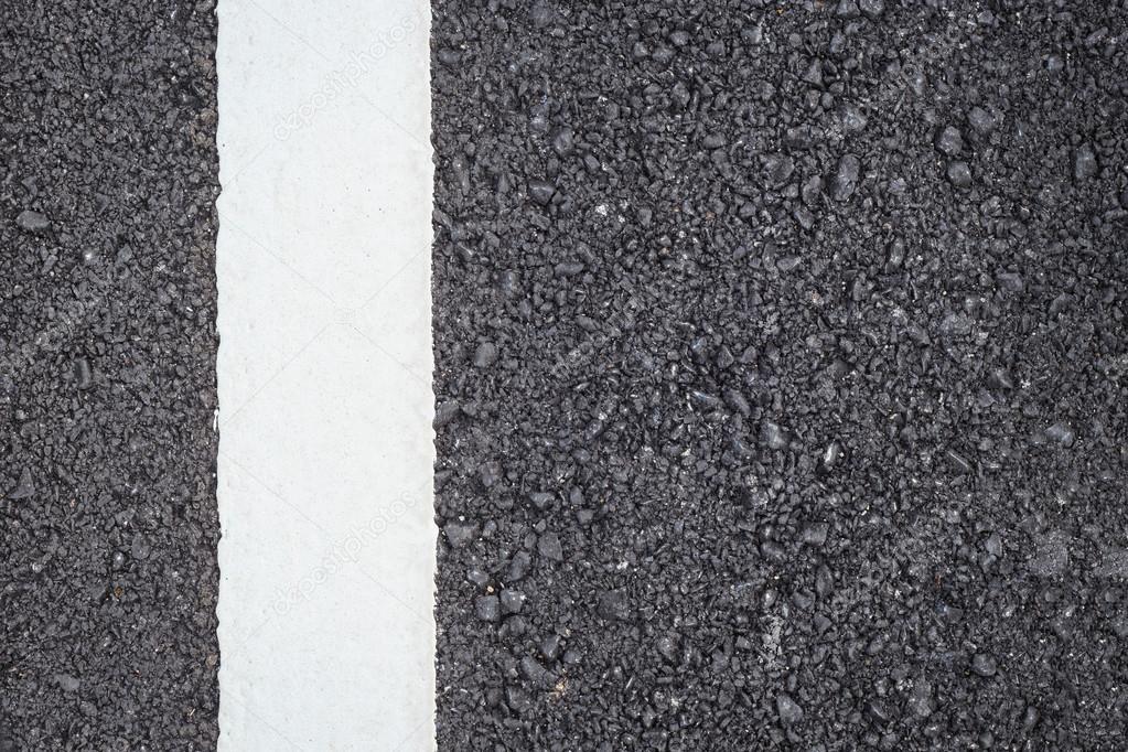 Asphalt road with stripe