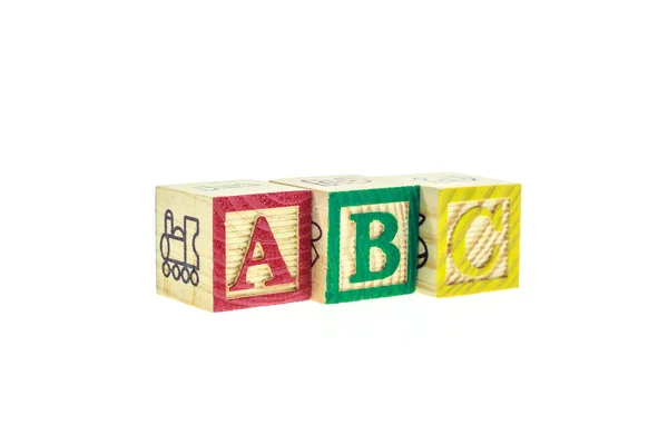 ABC kleurrijke alfabet blokken — Stockfoto