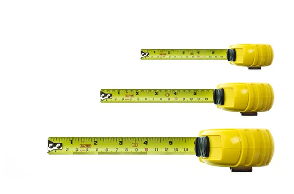 Новая желтая измерительная лента — стоковое фото