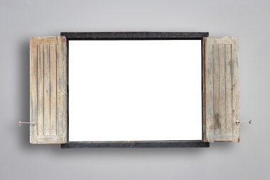 Eski ahşap windows çerçeve