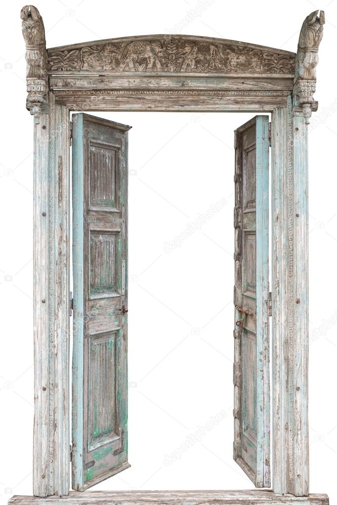 Grey wooden door