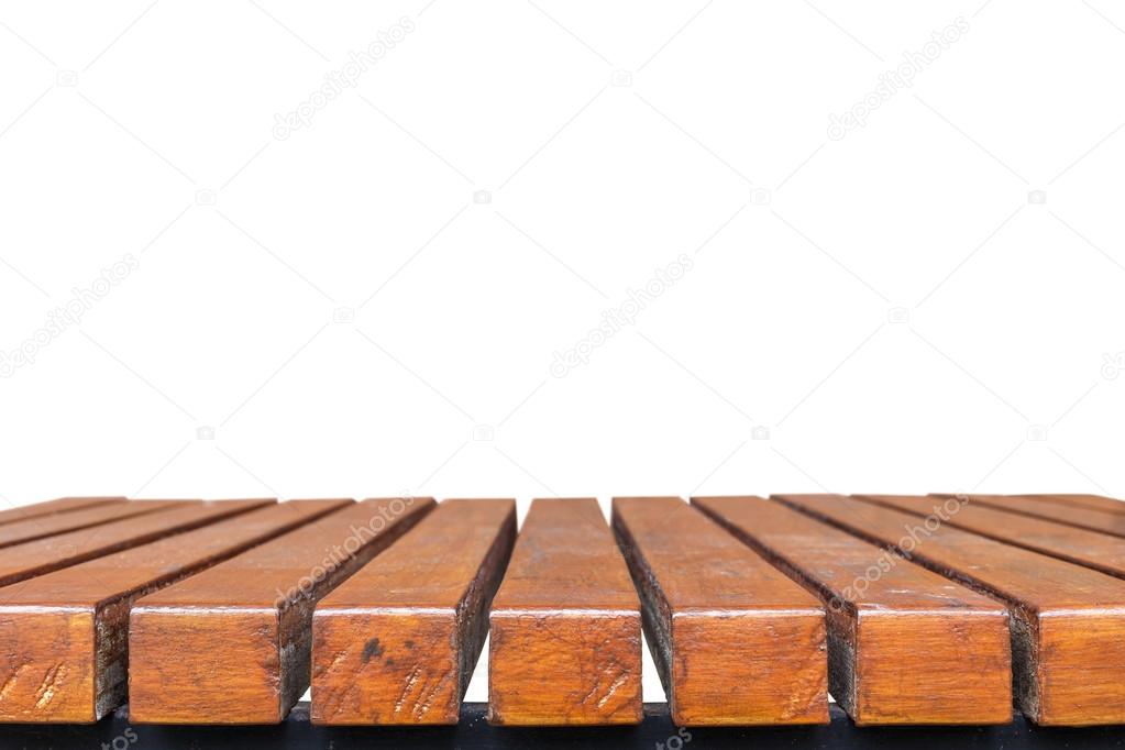 Empty top of wooden table