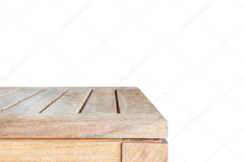 Empty top of wooden table