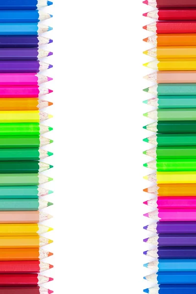 Barevné tužky izolované na bílém pozadí — Stock fotografie