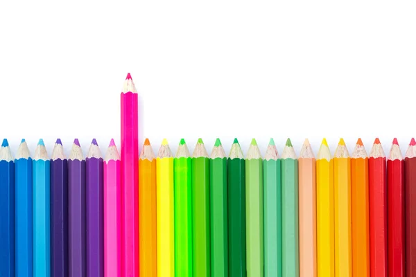 Colour pencils isolated on white background — Stock Photo, Image