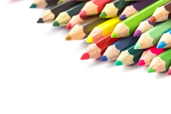 Colour pencils isolated on white background — Stock Photo, Image