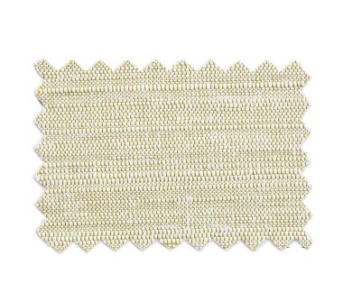 Örnek renk kumaş üzerinde beyaz izole parçası