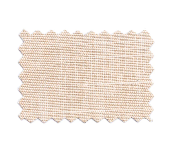 Pezzo di tessuto campione di colore isolato su bianco — Foto Stock