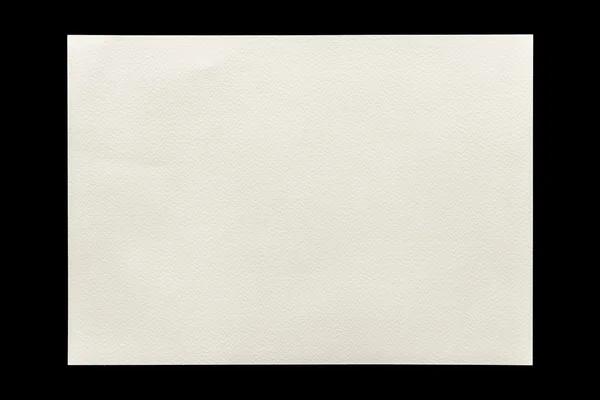 Żółty szorstki pusty papier A4 na czarnym tle — Zdjęcie stockowe