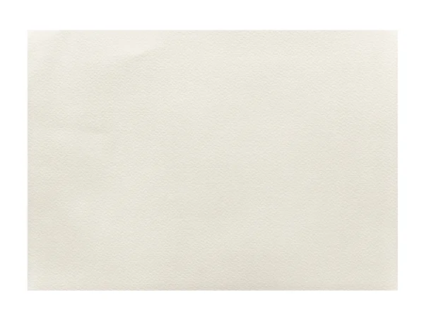 黄色の大まかな空 a4 サイズの用紙は、白で隔離 — ストック写真