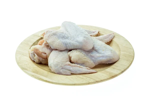 Raw chicken wings on a white background — Stock Photo, Image