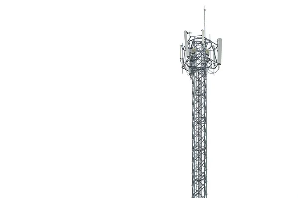 Communication tower in Thailand isolated on white — Stock Photo, Image