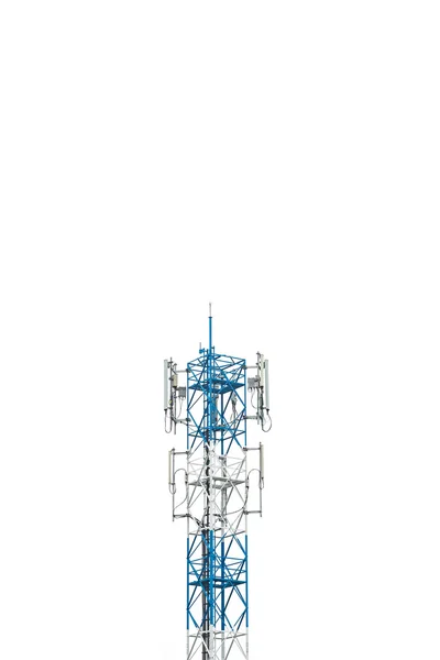 Communication tower in Thailand isolated on white — Stock Photo, Image