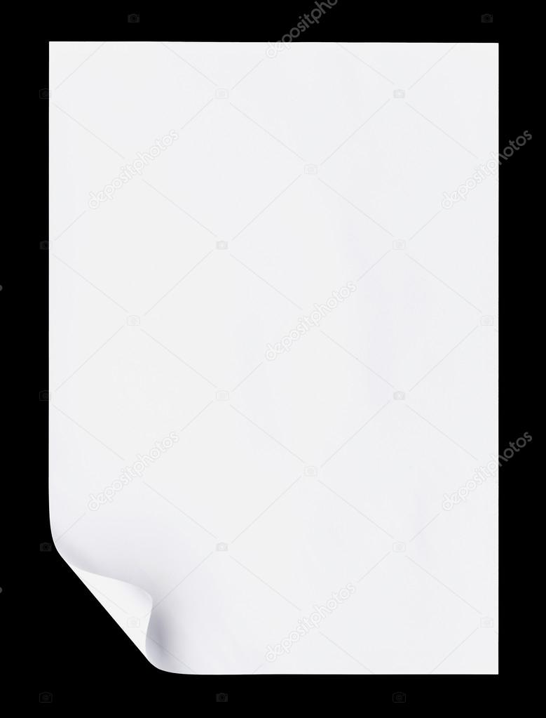 White empty A4 paper isolated on black Stock Photo by ©PhanuwatNandee  84368124