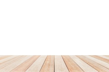 Ahşap masa veya sayaç üzerinde beyaz adam izole boş üstünde