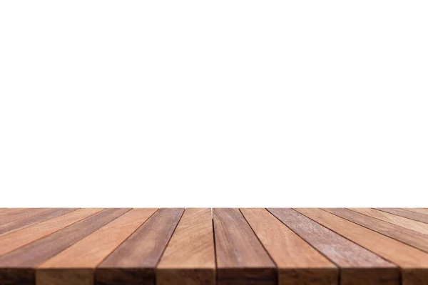 Ahşap masa veya sayaç üzerinde beyaz adam izole boş üstünde — Stok fotoğraf
