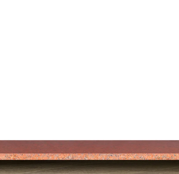 Tom upp i naturliga stenbord isolerad på vit bakgrund — Stockfoto