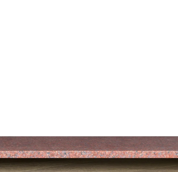 Tom upp i naturliga stenbord isolerad på vit bakgrund — Stockfoto