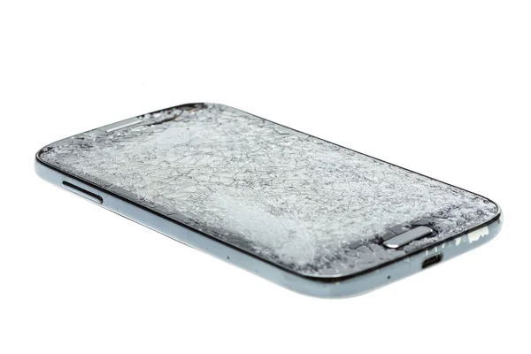 Broken of smart phone isolated on white background — Stock Photo, Image