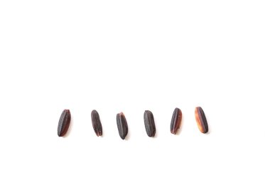 Tayland siyah yapışkan pirinç beyaz izole kapatmak 