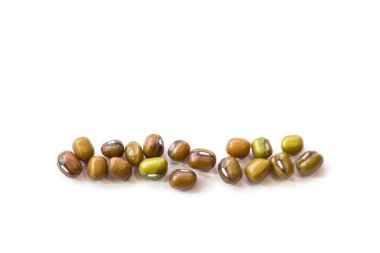 Macro mung bean isolated on white  clipart