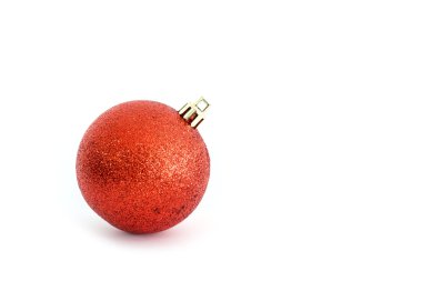 beyaz izole kırmızı Noel top 