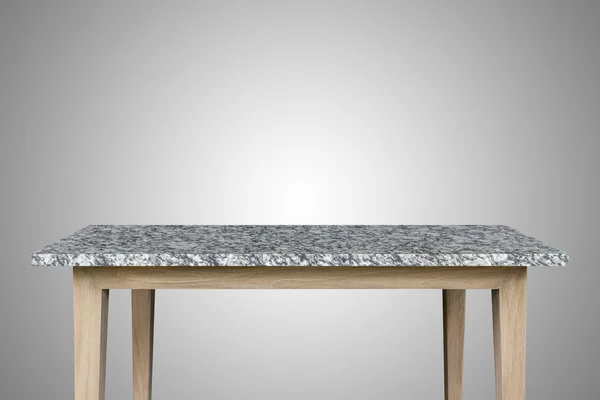 Parte superior vacía de mesa de piedra de granito aislado sobre fondo blanco —  Fotos de Stock