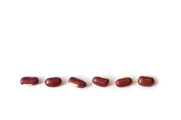 Zblízka červené fazole izolovaných na bílém — Stock fotografie