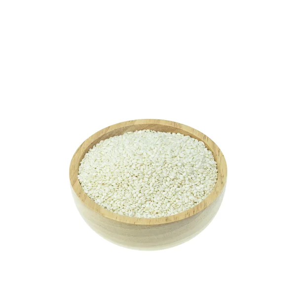 White sesame isolated on white background — Stock Photo, Image