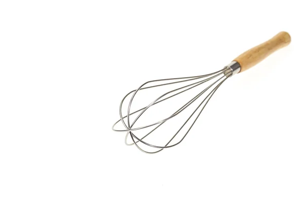 Stainless balloon whisk isolated on white — Stock Photo, Image