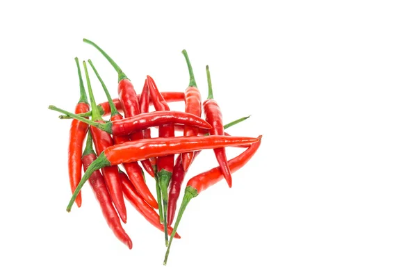 Färsk röd thai hot chili isolerad på vit — Stockfoto