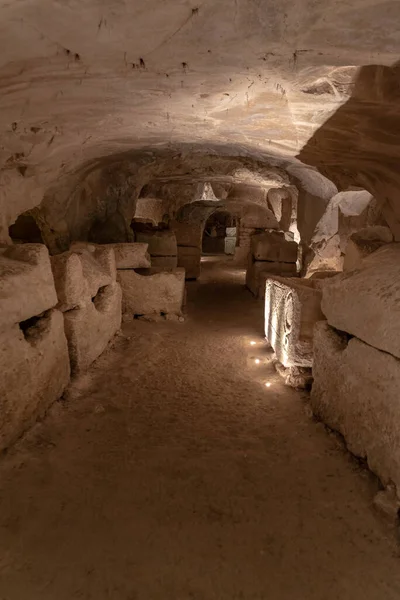 Interieur Van Grot Van Coffins Bij Bet She Arim Kiryat — Stockfoto