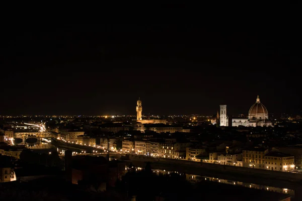 Panoramica Firenze Italia Notte — Foto Stock