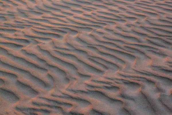 Areia Ondas Como Formações Pôr Sol — Fotografia de Stock