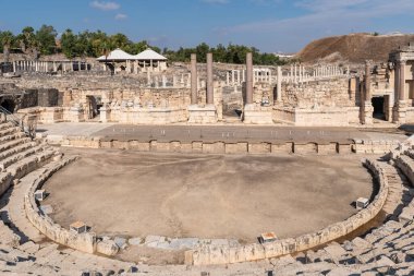 Bet She 'an Ulusal Parkı' ndaki amfi tiyatroya genel bakış