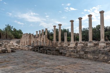 Beyt 'in Genel Bakış İsrail' deki antik harabeleri