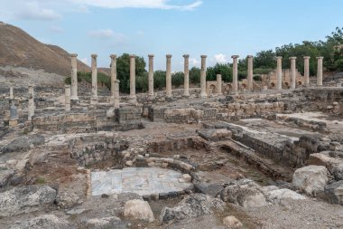 Beyt 'in Genel Bakış İsrail' deki antik harabeleri