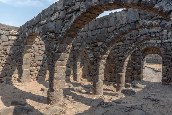 Ancient Dwellings Korazim National Park Remains Ancient Jewish Town Israel — Stockfoto