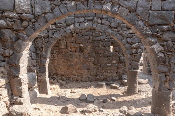 Ancient Dwellings Korazim National Park Remains Ancient Jewish Town Israel — Stockfoto