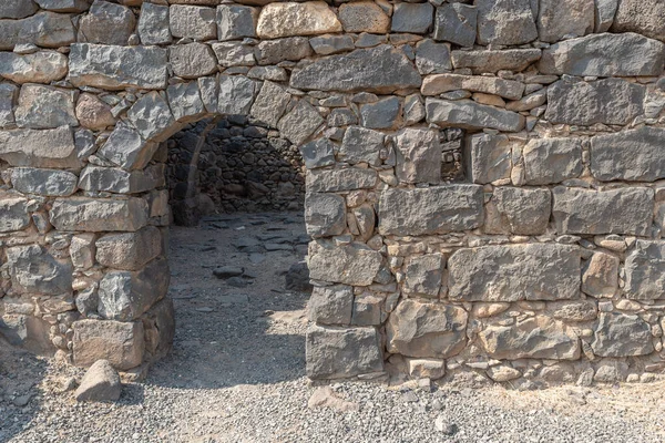 Ancient Dwellings Korazim National Park Remains Ancient Jewish Town Israel — Stockfoto