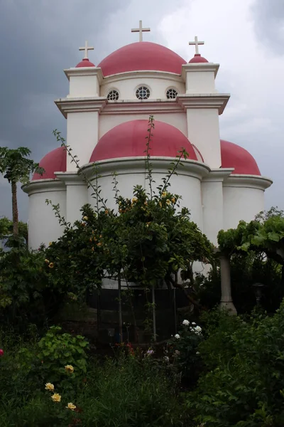 Iglesia Ortodoxa Griega Los Doce Apóstoles Cafarnaúm Israel — Foto de Stock