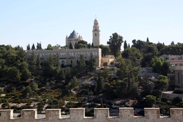 Église Dormition Abbaye Sur Mont Sion Jérusalem Israël — Photo