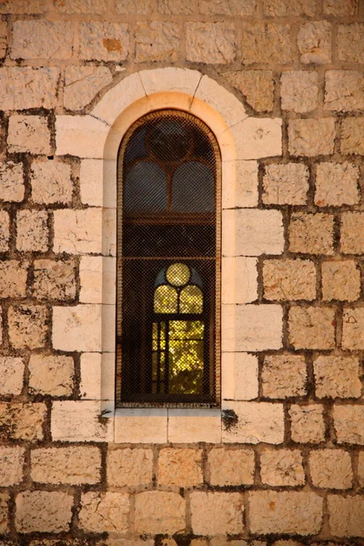 Velha Janela Interessante Jerusalém Israel — Fotografia de Stock