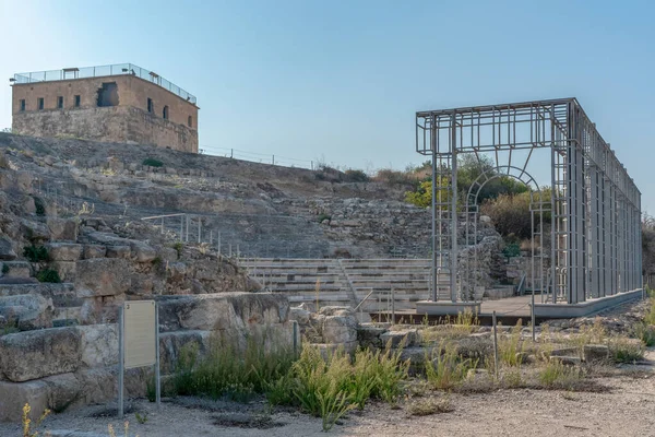 Rincian Teater Romawi Taman Nasional Tzipori Israel — Stok Foto