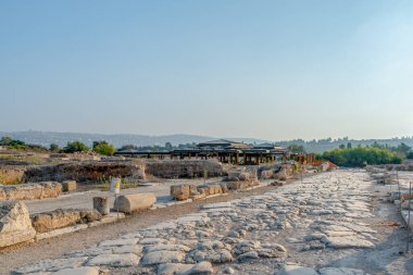 Tzipori ve İsrail 'deki Tzipori Milli Parkı' ndaki Nil Evi 'nin genel görünümü
