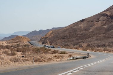 Güney İsrail 'deki Negev Çölü' nden geçen otoyol.