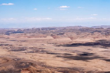 Makhtesh Ramon, Ramon Krateri Mitzpe Ramon yakınlarında, İsrail 'in güneyindeki Negev Çölü' nde..