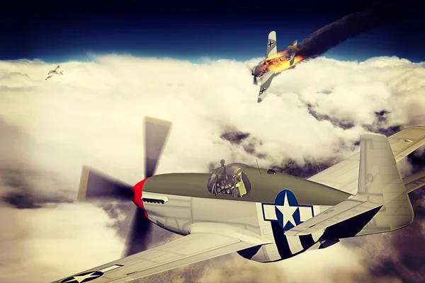 P-51b Mustang — Stockfoto