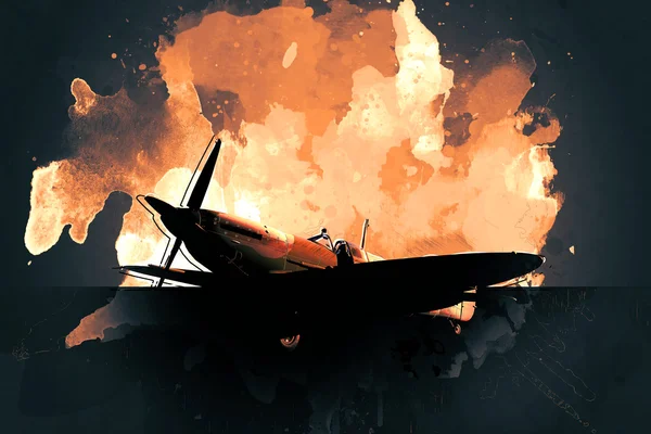 Spitfire, Другої світової — стокове фото